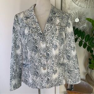 NWT Pamela McCoy  animal print polyester blazer size 1X
